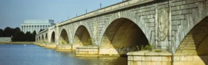 View are Arlington Memorial Bridge and Lincoln Memorial